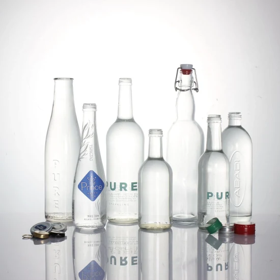 Klassische Glasflaschen mit Bügelverschluss, Glasflasche mit Klappdeckel und Stopfen für Getränke, Öl, Essig, Wasser, Saft, Kombucha, Wein