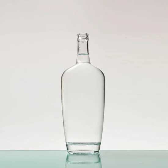 Leere runde 700 ml 750 ml Tequila Gin Wodka Mattschwarze Glas-Spirituosenflaschen